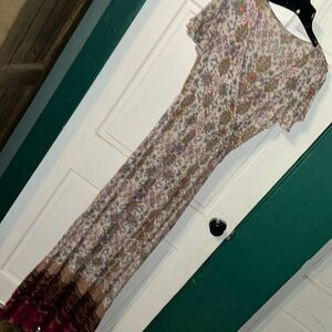 Patrons of Peace XS  Maxi wrap Dress Floral cottage core